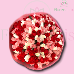 200 rosas en ramo
