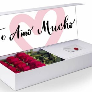 Caja con rosas